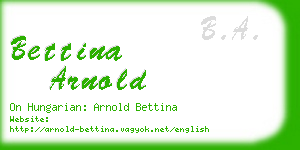 bettina arnold business card